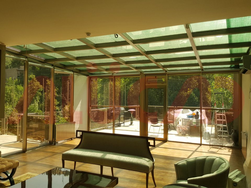 پروژه سقف شیشه ای ویلایی لوکس